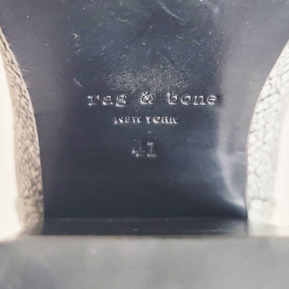 Rag & Bone Women Newbury Textured Leather Booties - Size EU 41 or US11 - Picture 11 of 11